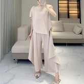 Luxe Plissé  Casual Pant Suit